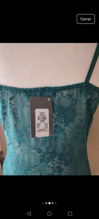 Body de encaje verde Talla M