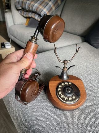 Teléfono Vintage Madera Telmar Ónix