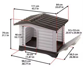 Caseta para perro de plástico