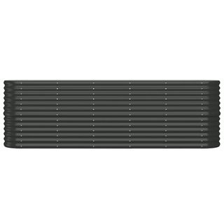 vidaXL Jardinera arriate acero galvanizado