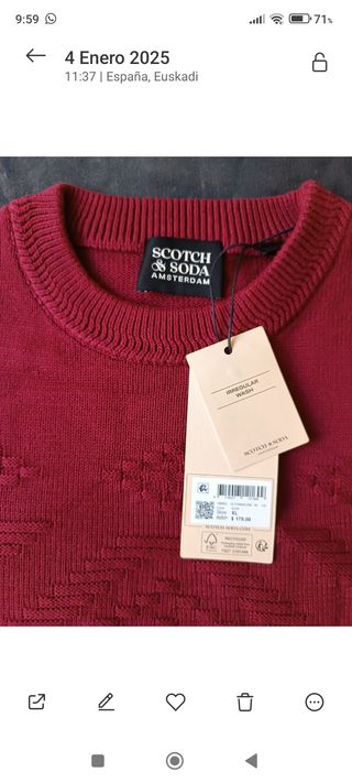 Jersey Scotch Soda Hombre Rojo