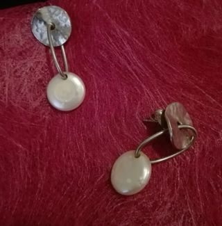 PENDIENTES PLATA y NÁCAR 
