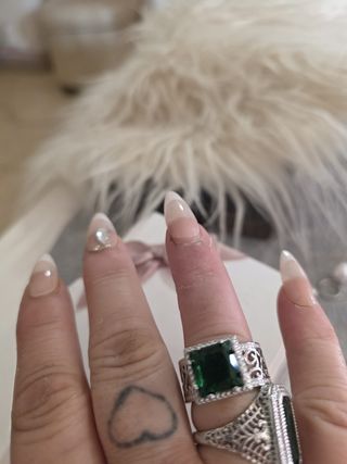 Anillo Plata Filigrana Esmeralda