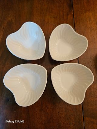 Set 10 Ciotoline Porcellana a Forma di Cuore