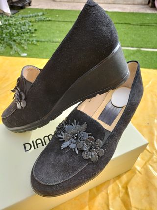 Scarpe eleganti camoscio nero donna 37