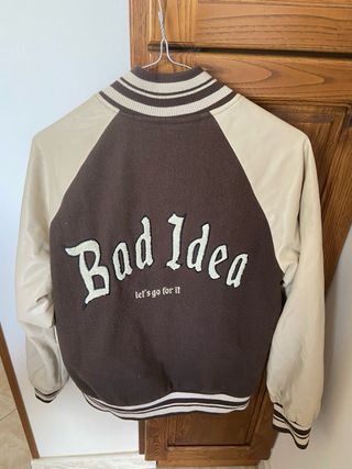 Giacca college marrone e beige