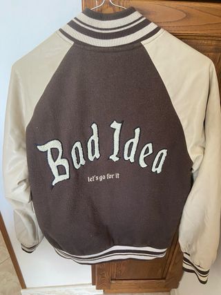 Giacca college marrone e beige