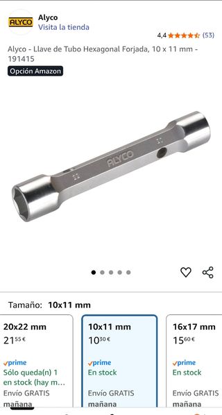 Llave de tubo Alyco 10 11