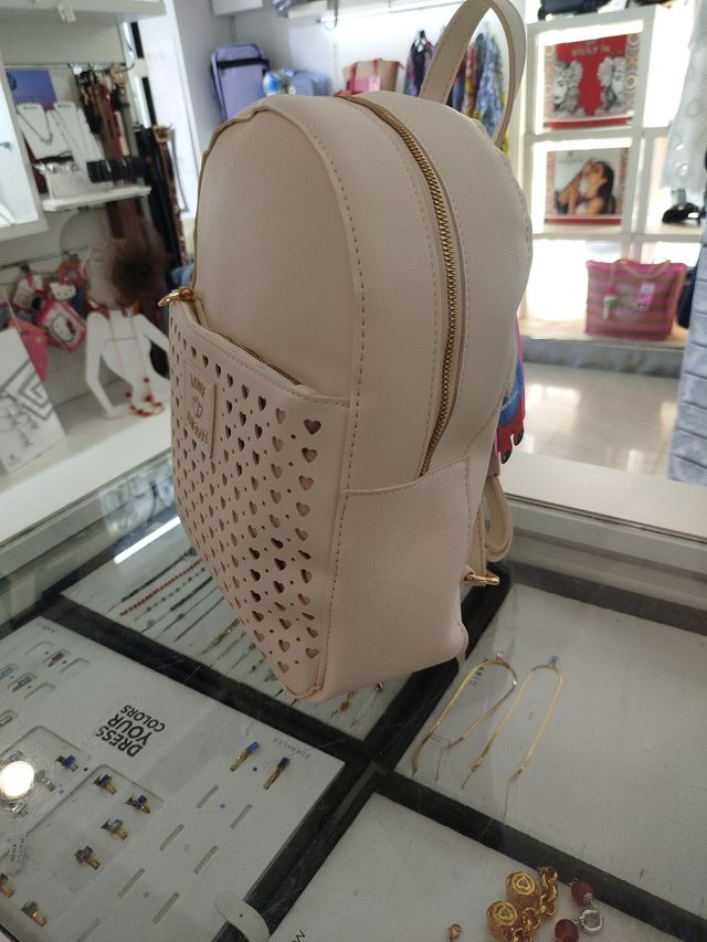 Zaino Love Therapy panna con cuori by Fiorucci