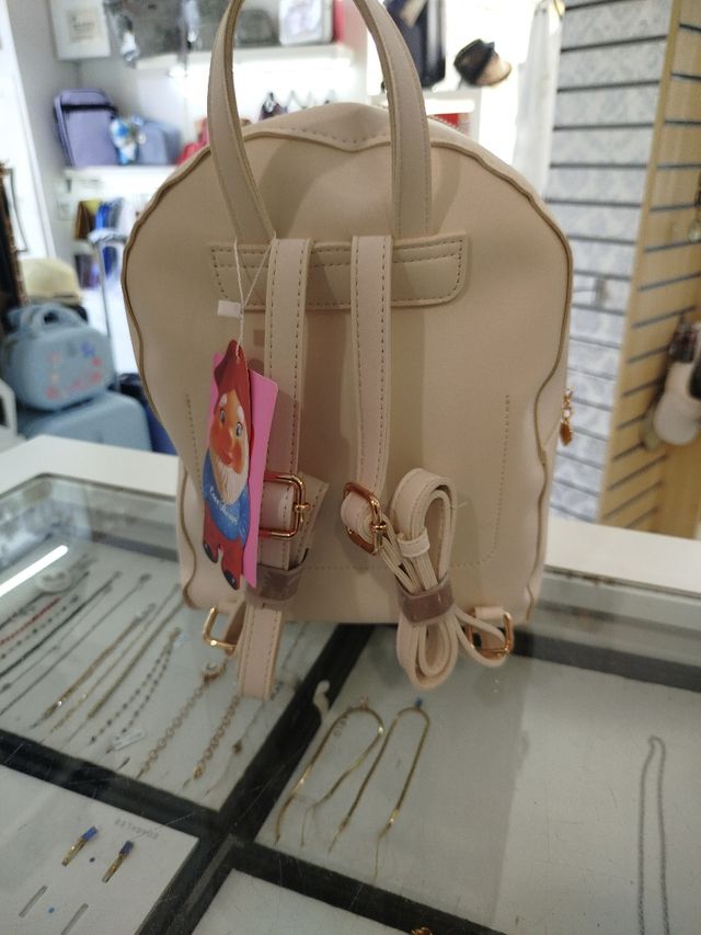 Zaino Love Therapy panna con cuori by Fiorucci