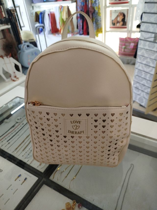 Zaino Love Therapy panna con cuori by Fiorucci