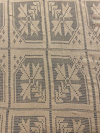 Copriletto uncinetto vintage fatto a mano
