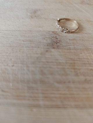 Anillo oro 14k corazones 2g