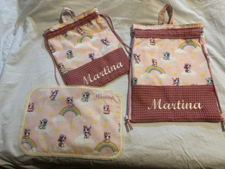 Mochila infantil con dibujos de vehículos