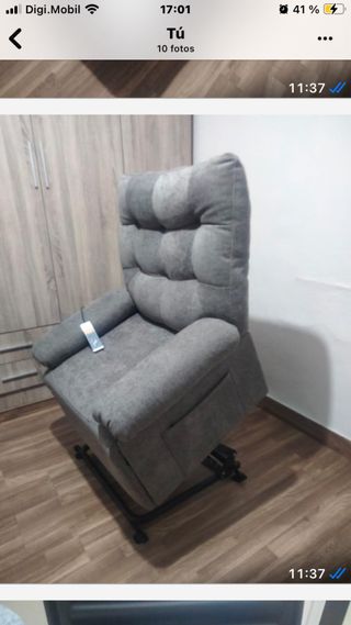 Sillón levanta personas gris