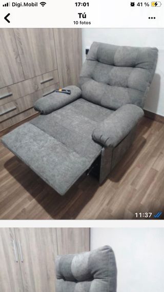 Sillón levanta personas gris