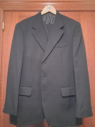 Traje de hombre negro 3 piezas + camisa