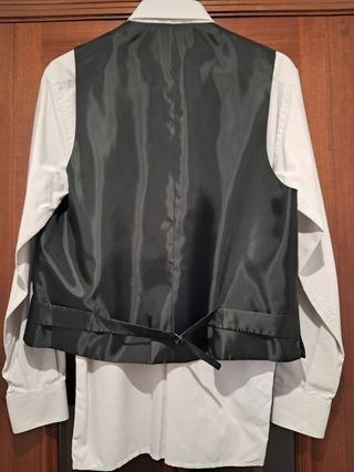 Traje de hombre negro 3 piezas + camisa