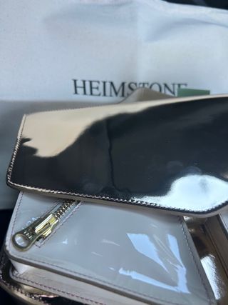 Bolso Heimstone Piel Dorado y Blanco