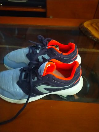 Zapatillas deportivas niño/niña azul y naranja