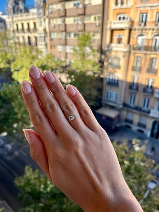 Anillo Plata Cuadrado Esmeralda