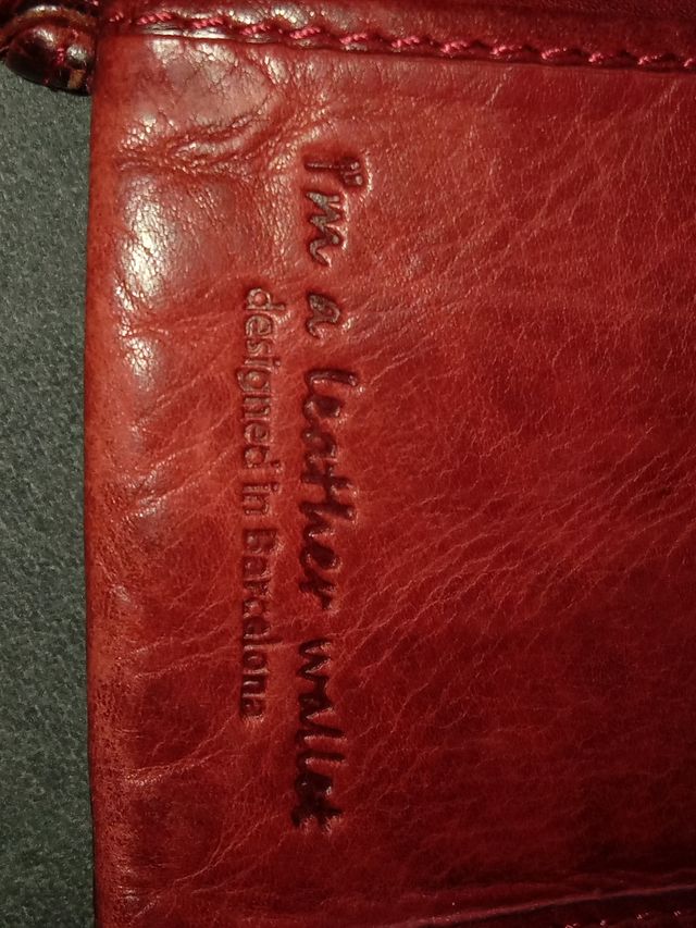 Billetera de Piel BIBA Roja