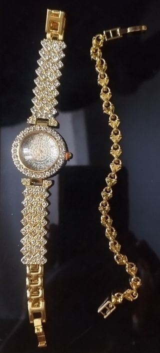 Reloj y Pulsera de Cuarzo para Mujer