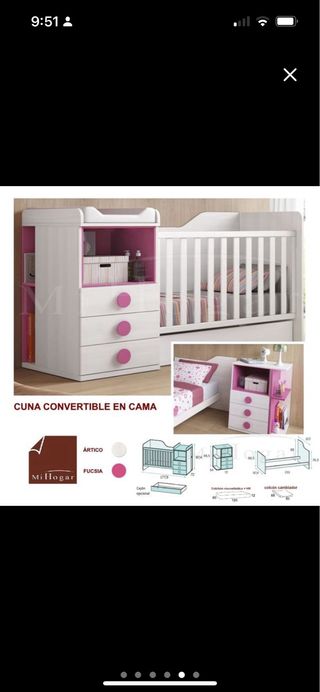 Cuna convertible a cama