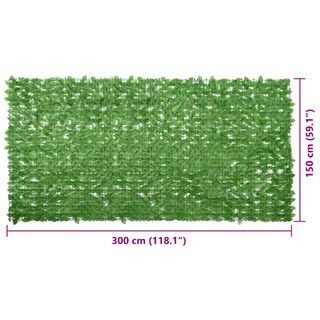 vidaXL Toldo para balcón con hojas verde