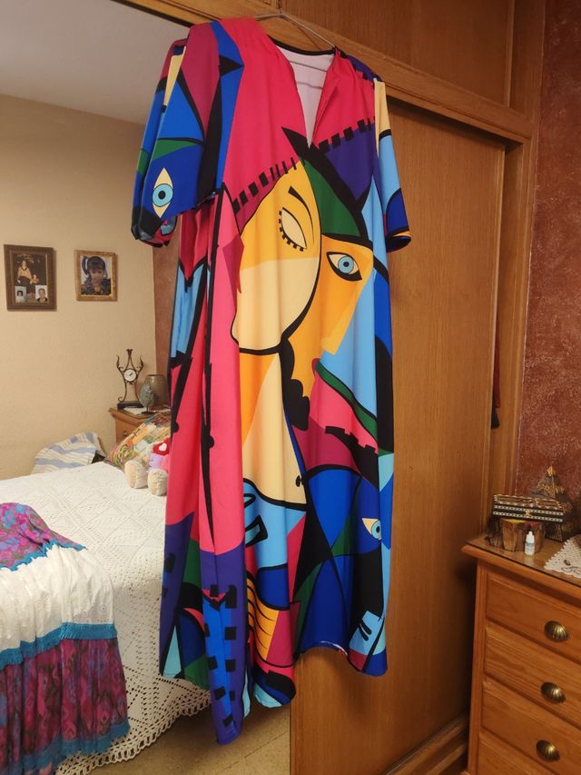 Vestido Mujer Estampado Abstracto