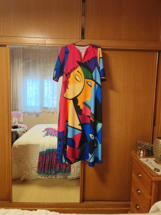 Vestido Mujer Estampado Abstracto