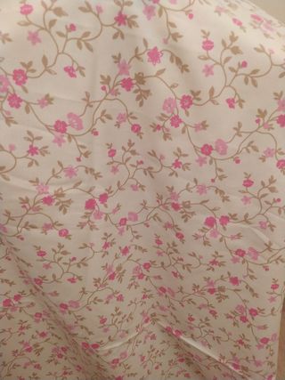 Tela traje huertana beige y rosa