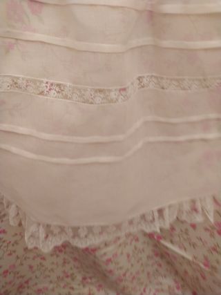 Tela traje huertana beige y rosa