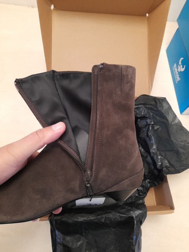 Botas de piel Zara Talla 38 Marron