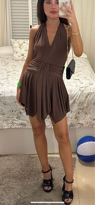 Vestido Mango Marrón