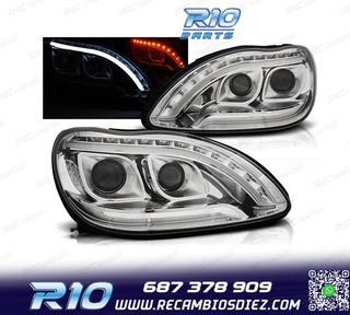 FAROS PARA MERCEDES CLASE S W220 98-05 TUBE LIGHT FONDO CROM