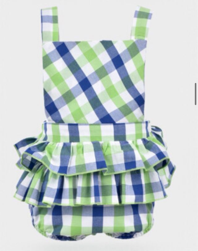 Ranita La Ormiga cuadros verde y azul