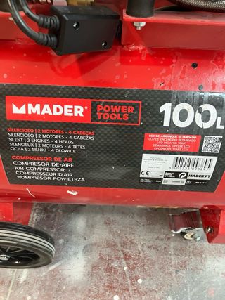 Compresor Mader Silencioso 100L