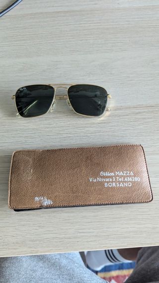 Occhiali Ray-Ban vintage oro e neri