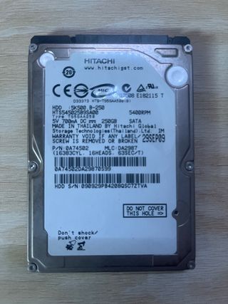 Disco Duro Hitachi 250GB SATA 5400RPM