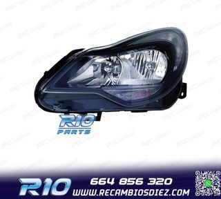 FARO IZQ PARA OPEL CORSA D 11-14 FONDO NEGRO