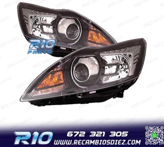 FAROS XENON PARA FORD FOCUS III 08-10 FONDO NEGRO