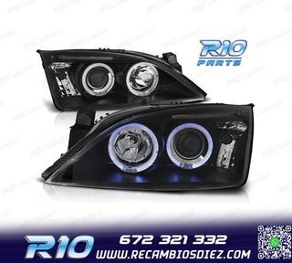FAROS PARA FORD MONDEO MK3 00-07 OJOS ANGEL FONDO NEGRO