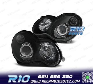 FAROS MERCEDES CLASE C SPORTCOUPE C203 01-04 FONDO NEGRO