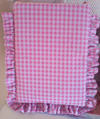 Funda iPad/Ordenador Rosa Cuadros Volantes