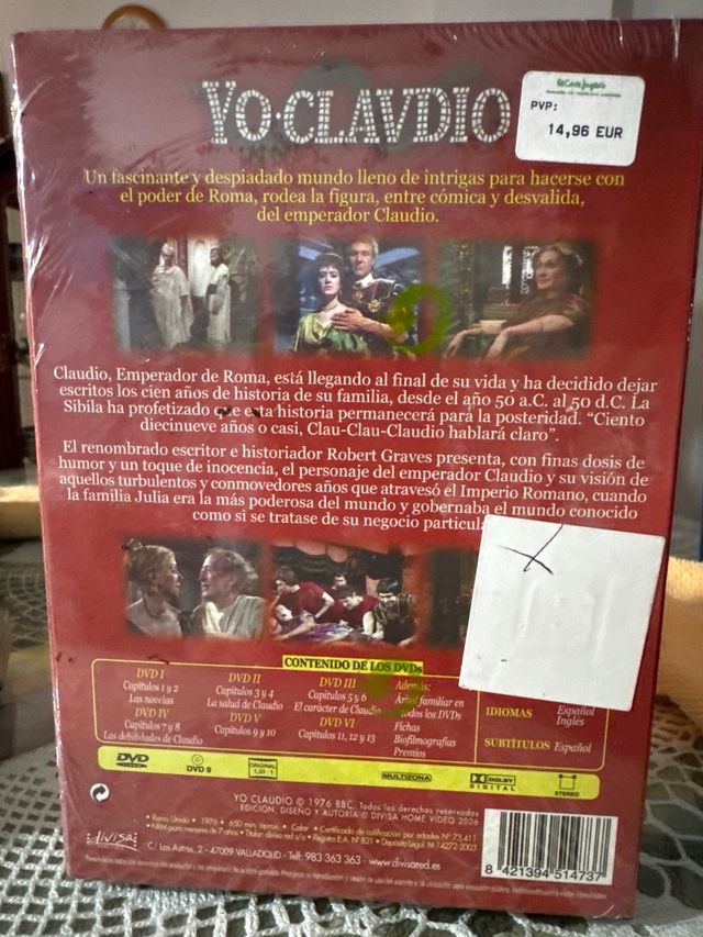 DVD Yo Claudio Serie Histórica BBC