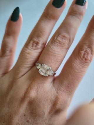 Anillo de compromiso plata