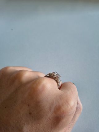 Anillo de compromiso plata