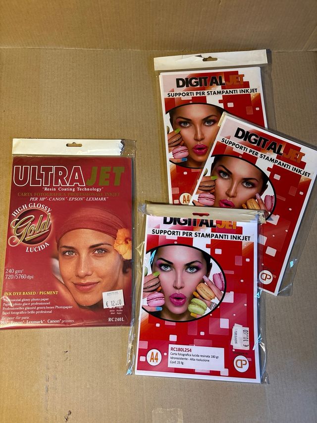 Lotto Carta Fotografica Digital Jet e Ultra jet