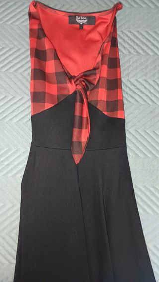 Vestido Rock Revel cuadros rojo y negro